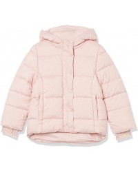 Light Mauve Girls and Toddlers' Heavyweight Hooded Puffer Jacket