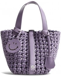 Women Basket Bucket Bag Vegetable Handbag, Woven Shoulder Tote Bag, Travel Hobo Ladies Top Handle Purse Commuter Bag