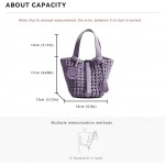 Women Basket Bucket Bag Vegetable Handbag, Woven Shoulder Tote Bag, Travel Hobo Ladies Top Handle Purse Commuter Bag