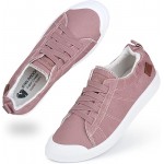 Women's Canvas Sneaker Slip-ons Loafers Shoes for Womens Fashion Casual Canvas Round Toe Soft Comfortable Walking Flats