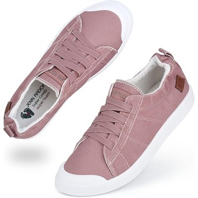 Women's Canvas Sneaker Slip-ons Loafers Shoes for Womens Fashion Casual Canvas Round Toe Soft Comfortable Walking Flats