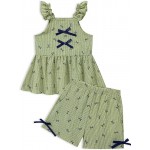 Gingham Ruffle Sleeveless Dress + Shorts Toddler Clothes